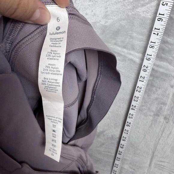 Lululemon Stash N Run Tank Support For B/C Stretch Size 6 Purple Gym Athleisure - Picture 7 of 7